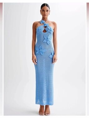 Meshki | Dresses | Kaitlin One Shoulder Slinky And Mesh Maxi Dress |  Poshmark
